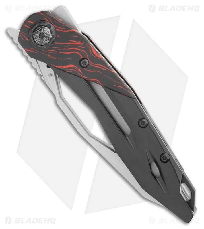 CRKT Princeton Wong Nucleus Frame Lock Knife Black Steel/Red G-10 (3.2" BB)