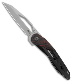 CRKT Princeton Wong Nucleus Frame Lock Knife Black Steel/Red G-10 (3.2" BB)