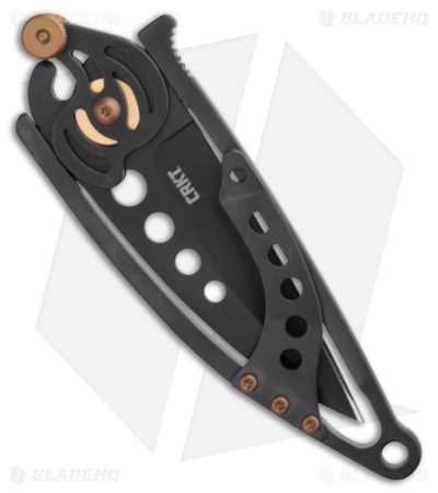 CRKT Snap Lock Folding Knife Black Stainless Steel (2.6" TiNi 420J2) 5102NK