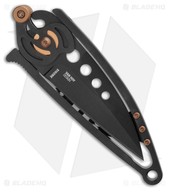 CRKT Snap Lock Black Steel Wharncliffe TiNi 420J2