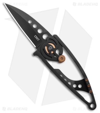 CRKT Snap Lock Black Steel Wharncliffe TiNi 420J2