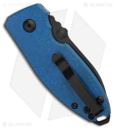 CRKT Squid Button Lock Knife Blue Micarta (2.3" Black Oxide D2) 2474BD