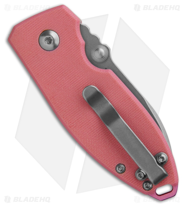 CRKT Squid Button Lock Knife Rose Quartz G-10 (2.3" SW 14C28N) 2474P