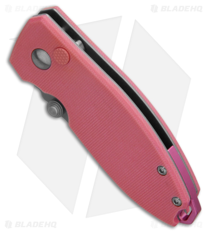 CRKT Squid Button Lock Knife Rose Quartz G-10 (2.3" SW 14C28N) 2474P