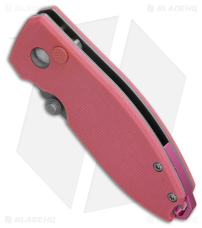 CRKT Squid Button Lock Knife Rose Quartz G-10 (2.3" SW 14C28N) 2474P