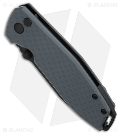 CRKT Squid XM Button Lock Knife Gray G-10 (2.9" Black Oxide D2) 2495G