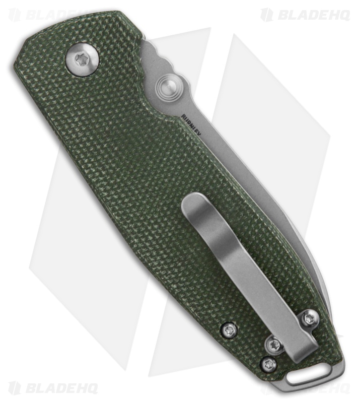 CRKT Squid XM Button Lock Knife Green Micarta (2.9" SW D2) 2495GR