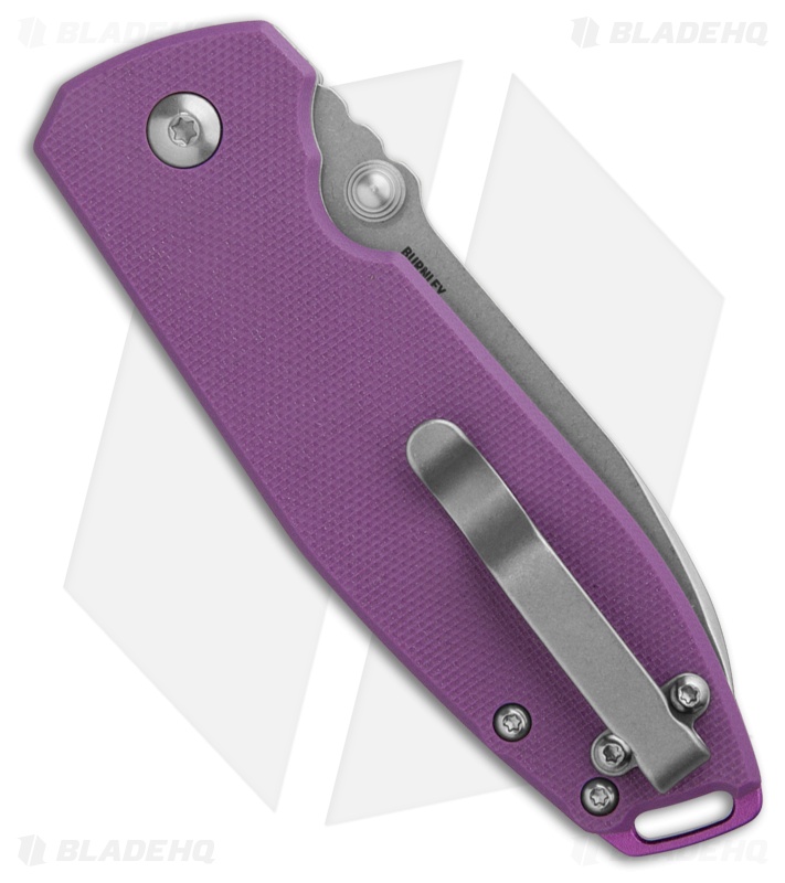CRKT Squid XM Button Lock Knife Violet G-10 (2.9" SW D2) 2495P