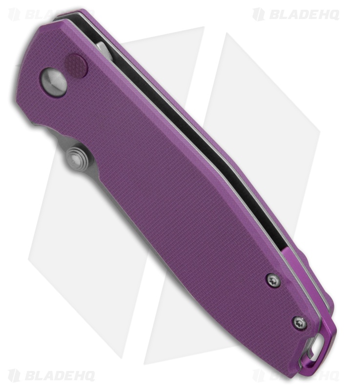 CRKT Squid XM Button Lock Knife Violet G-10 (2.9" SW D2) 2495P