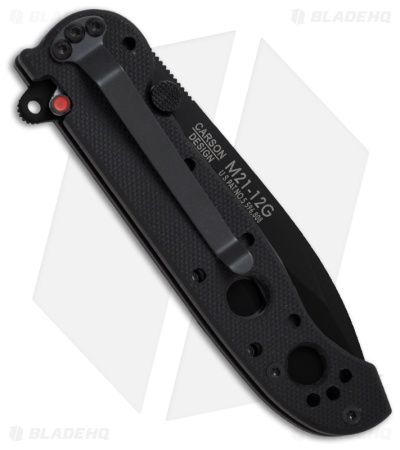 CRKT Carson M21-12G Liner Lock Knife Black G-10 (3" Black Serr)