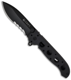 CRKT Carson M21-12G Liner Lock Knife Black G-10 (3" Black Serr)