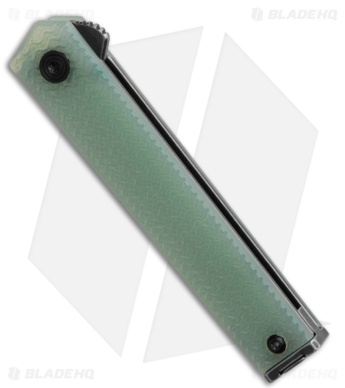CRKT CEO Microflipper Liner Lock Knife Jade G-10 (2.36" Black Stonewash)