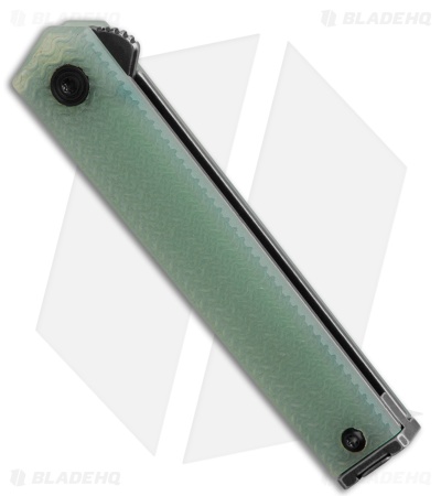 CRKT CEO Microflipper Liner Lock Knife Jade G-10 (2.36" Black Stonewash)