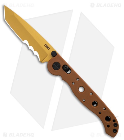 CRKT M16-10XD Crossbar Lock Tanto Knife Tan GRN (3" Tan Serr)