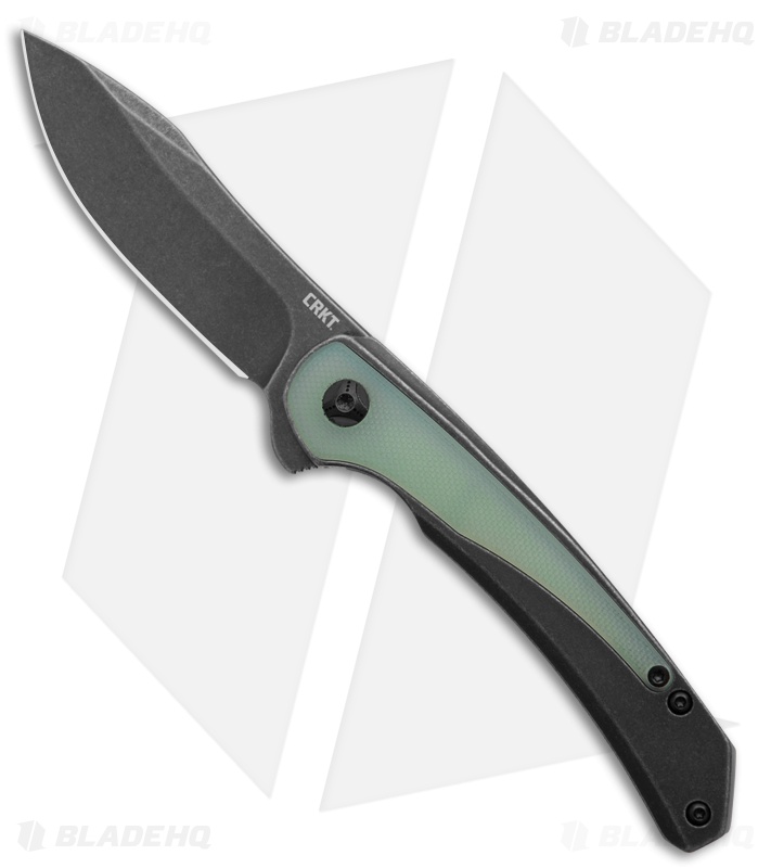 CRKT Padawan Frame Lock Knife Stainless Steel w/ Jade G-10 (3.01" Black SW)