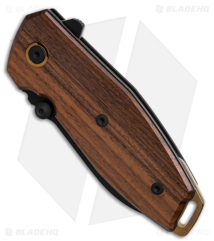 CRKT Squid II Liner Lock Knife Santos Mahogany Wood (2.7" Black SW M390)