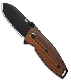 CRKT Squid II Liner Lock Knife Santos Mahogany Wood (2.7" Black SW M390)