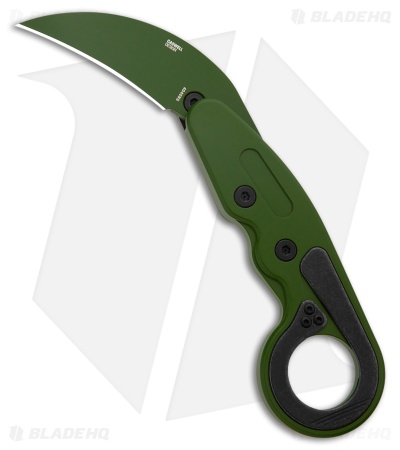 CRKT Provoke Kinematic Morphing Karambit Knife Bright Green Al (2.4" Cerakote) 