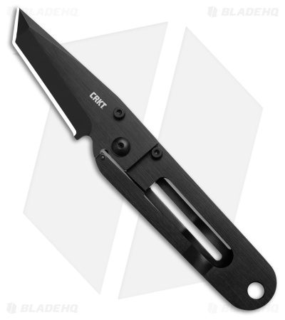 CRKT Ed Halligan K.I.S.S. Blackout Tanto Frame Lock Knife Black SS (2.25" Black)