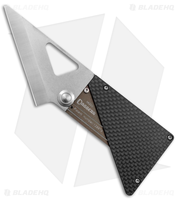 Daggerr Knives Card Knife Carbon Fiber Bronze Anodized Titanium (3.3" SW)