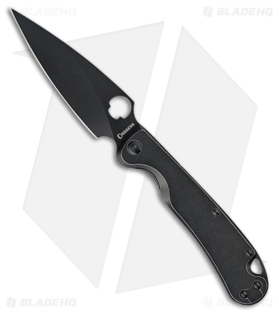 Daggerr Knives Zhalo Frame Lock Knife Black Steel (3.9" Black DLC)