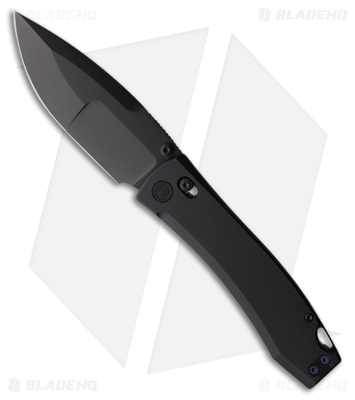 Daggerr Knives Nightmare X-Lock Knife Black Ti Thumb Stud (4" Black Compound)