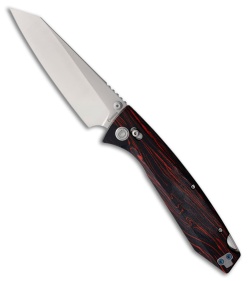 Daggerr Knives Alligator Crossbar Lock Knife Black/Red G-Mascus (4.25" Satin)