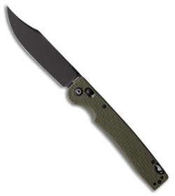 Daggerr Knives Pike Crossbar Lock Knife OD Green FRN (3.9" Black SW)