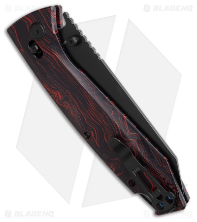 Daggerr Knives Alligator Crossbar Lock Knife Black/Red G-Mascus (4.25" Black)