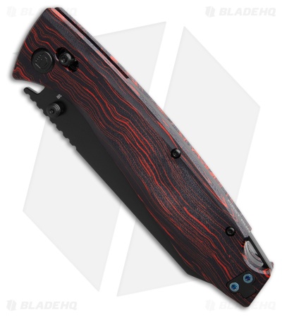 Daggerr Knives Alligator Crossbar Lock Knife Black/Red G-Mascus (4.25" Black)