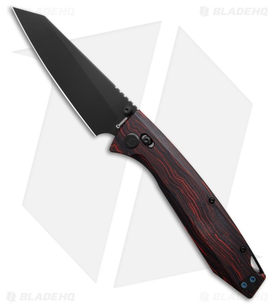 Daggerr Knives Alligator Crossbar Lock Knife Black/Red G-Mascus (4.25" Black)