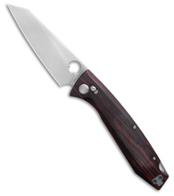 Daggerr Knives Alligator Crossbar Lock Knife Black/Red G-Mascus (4.25" Satin)