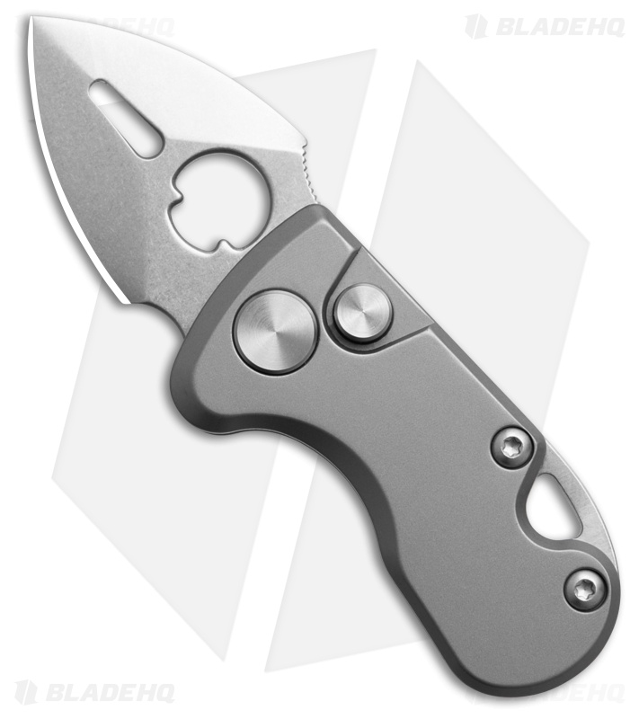 Daggerr Knives Arrow Micro Button Lock Knife Gray Titanium (1.25" Stonewash) 
