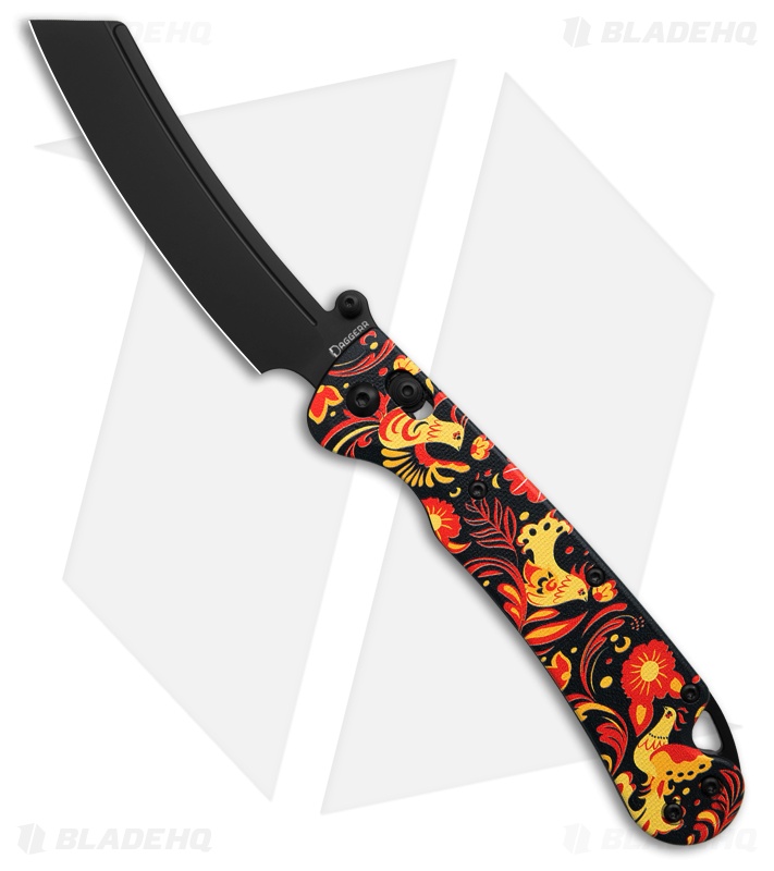Daggerr Knives Behemoth Slim Crossbar Lock Bird FRN (4.00" Black)