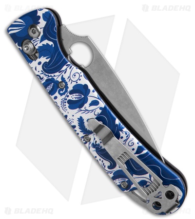 Daggerr Knives Sting Slim Crossbar Lock Knife Gzhel G-10 (3.9" SW VG10)