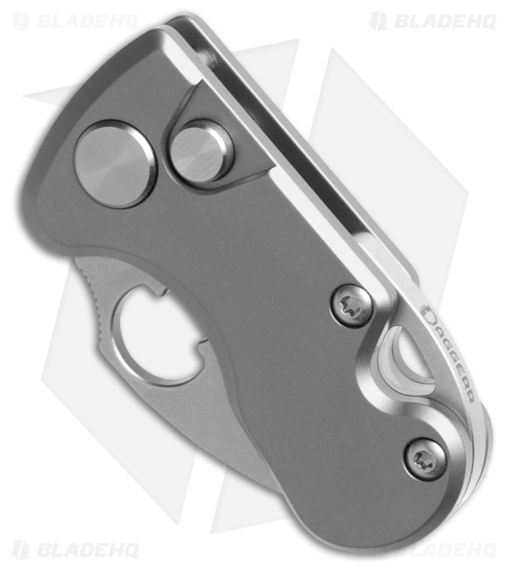 Daggerr Knives Sting Micro Button Lock Knife Gray Titanium (1.25" Stonewash) 