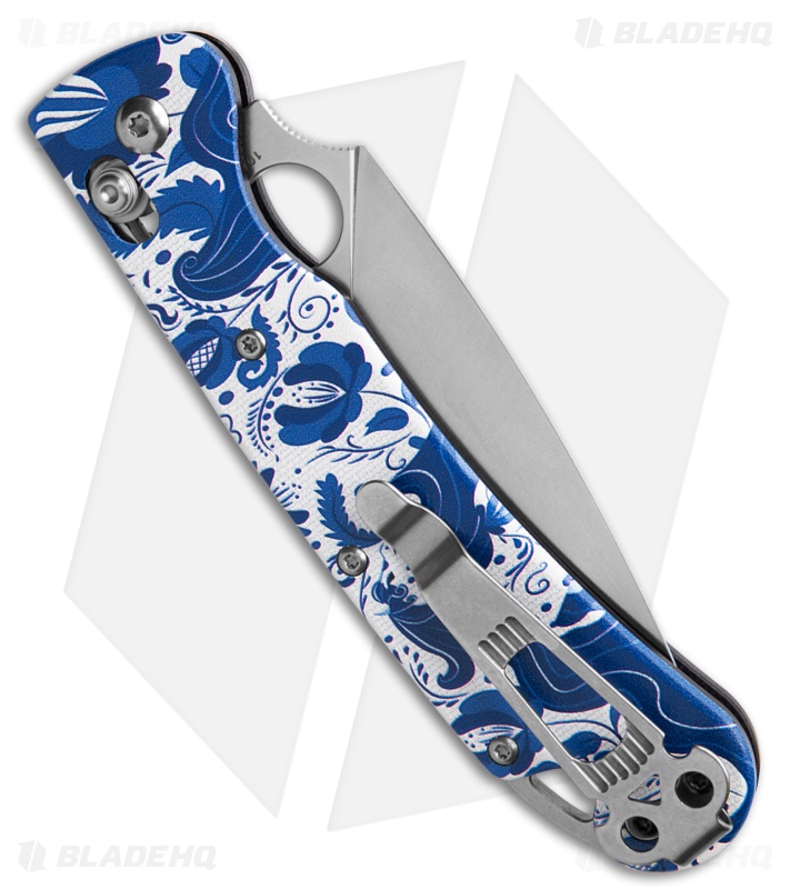 Daggerr Knives Arrow Slim Crossbar Lock Knife Gzhel G-10 (3.9" Stonewash VG10)