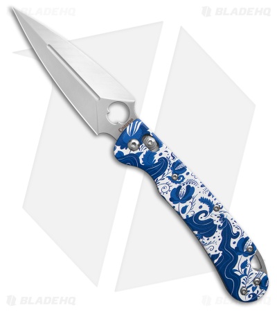 Daggerr Knives Arrow Slim Crossbar Lock Knife Gzhel G-10 (3.9" Stonewash VG10)