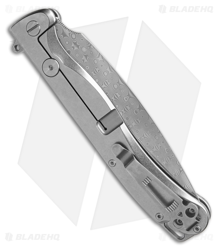 Daggerr Knives Vendetta Frame Lock Knife Blue/Black G-10 (5" Damascus)