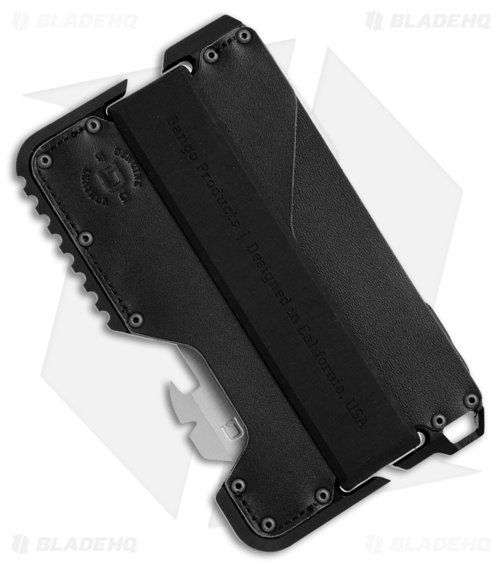Dango Tactical Wallet T01 Jet Black Leather / Black Aluminum Blade HQ