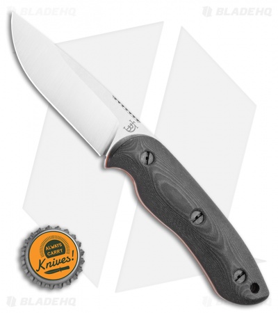 Dark Timber Knives Bushy Knife Black / Green Micarta Orange Liners (4" Satin)