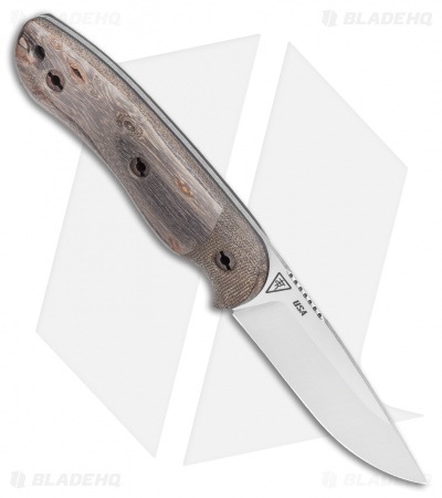 Dark Timber Knives Bushy Knife Green Micarta / Black Rustic Maple (4.0" Satin)