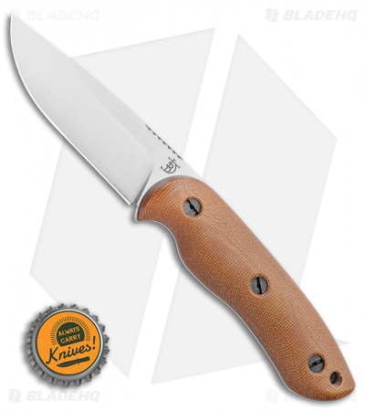 Dark Timber Knives Bushy Knife Natural Micarta (4" Satin)