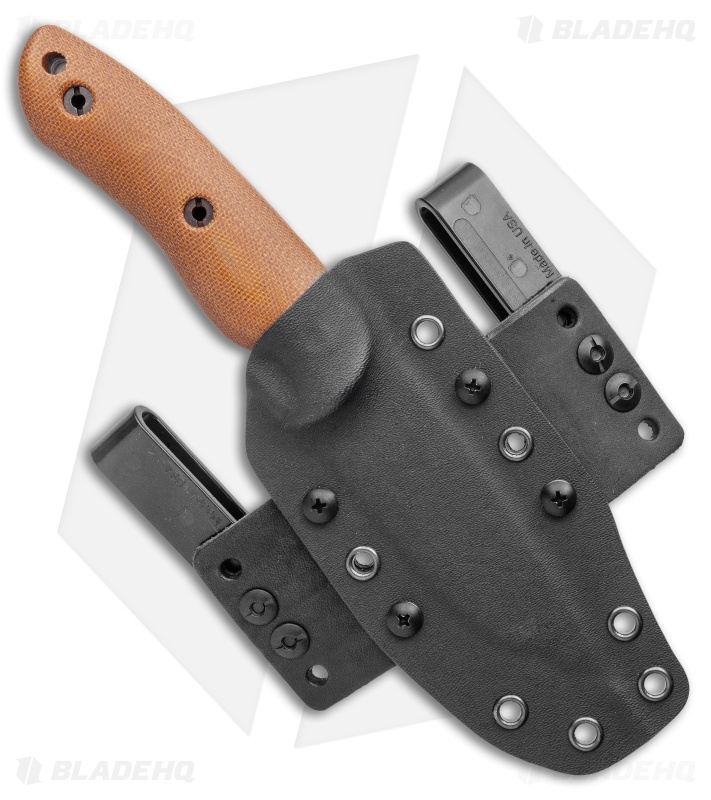 Dark Timber Knives Bushy Knife Natural Micarta (4" Satin)