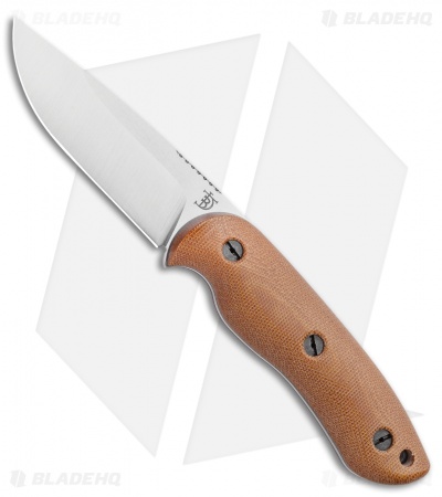 Dark Timber Knives Bushy Knife Natural Micarta (4" Satin)