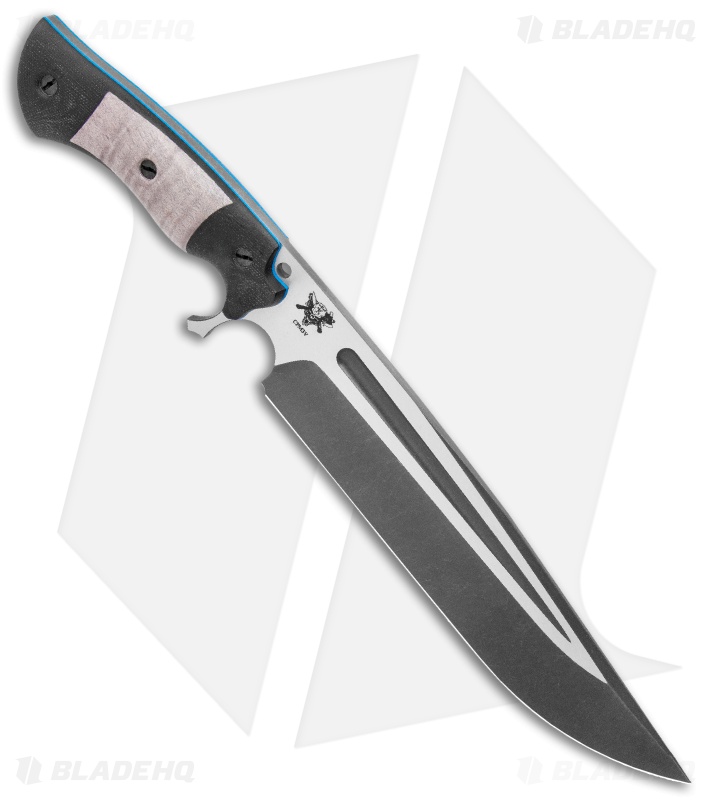 Dark Timber Knives Cave Bear Knife Black Curly Maple / Micarta (10.3" Two-Tone)