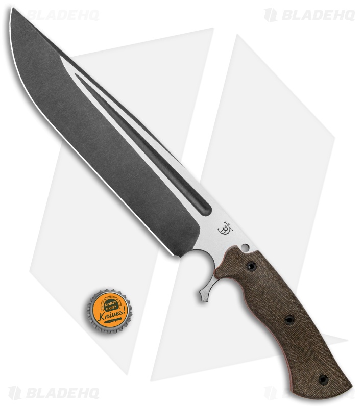 Dark Timber Knives Cave Bear Knife Green Micarta (10.3" Two-Tone Acid)