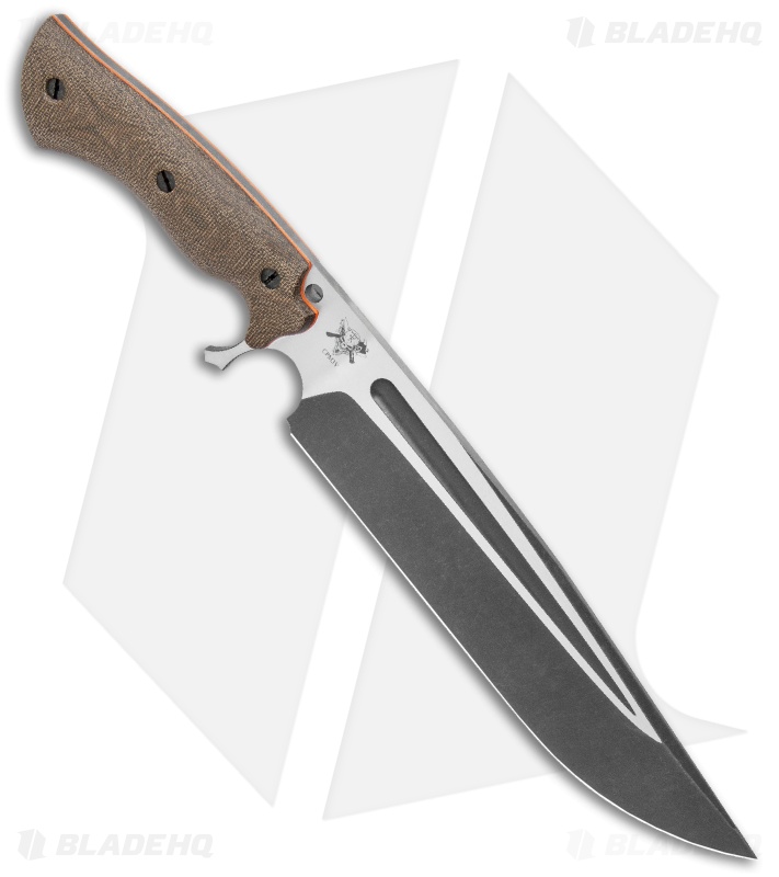 Dark Timber Knives Cave Bear Knife Green Micarta (10.3" Two-Tone Acid)