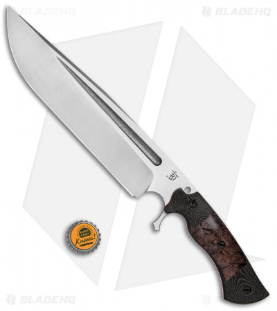 Dark Timber Knives Cave Bear Knife Black Maple/Black Green Mi. (10.3" Two-Tone)