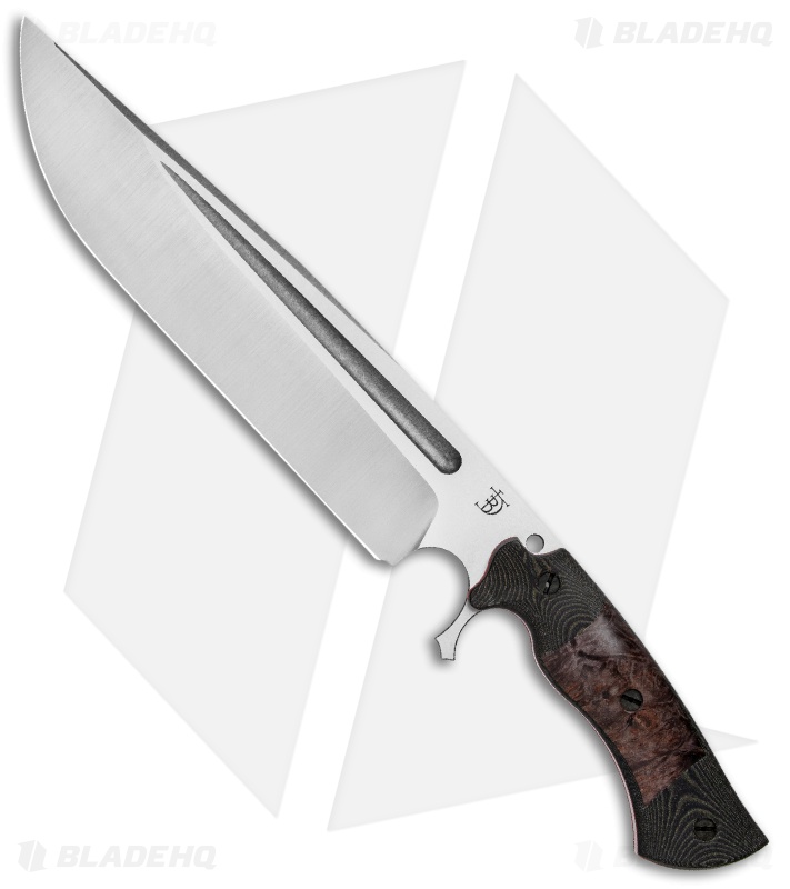 Dark Timber Knives Cave Bear Knife Black Maple/Black Green Mi. (10.3" Two-Tone)
